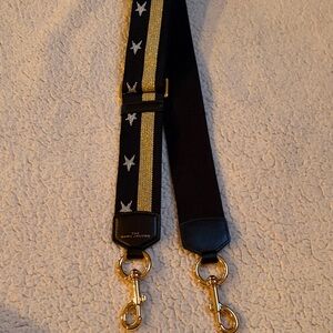 Marc Jacobs Black and Gold Star Guitar Purse Strap